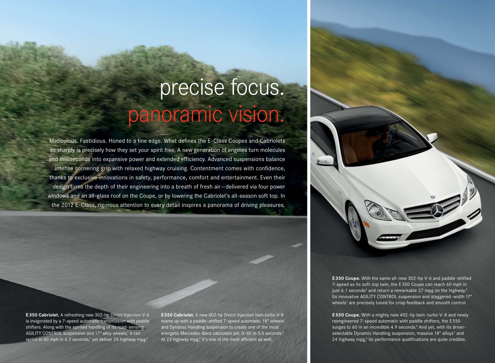 2012 Mercedes-Benz E-Class Coupe Convertible Brochure Page 2